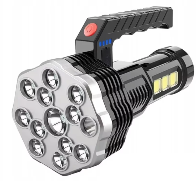 Lanterna multifunctionala 13 LED plus 3 LED COB 913 reincarcabila USB